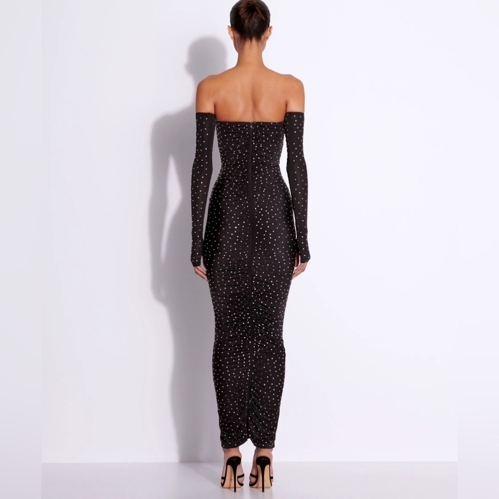Alex Perry Ruched Strapless Crystal Dress - Picture 2 of 5